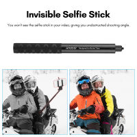 Andoer การบินอลูมิเนียมที่มองไม่เห็น Selfie Stick 14นิ้วสกรู28ซม.-110ซม. ปรับความยาวสำหรับ Insta360 ONE X Oneevo กล้อง