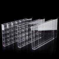 Acrylic Lattice Storage Box For Jewelry Nail Pieces Organization Clear Partition Storage Box Jewelry Button Bead Display Box