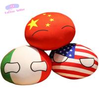 STKE ตลก10Cm เยอรมนี USSR ลูกบอลขนาดเล็กของเล่น Countryball ของขวัญเครื่องประดับพวงกุญแจ USA Polandball Plush พวงกุญแจ Polandball จี้ตุ๊กตาของเล่นลูกบอลประเทศ