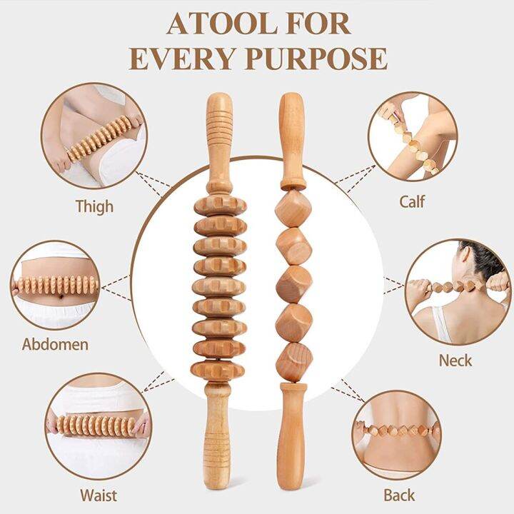 อุปกรณ์การนวดบำบัดไม้-ชุด-maderoterapia-มืออาชีพ-การระบายน้ำเหลืองสำหรับกระชับรูปร่าง-บรรเทาความเจ็บป่วยของกล้ามเนื้อ-ป้องกันเซลลูไลท์