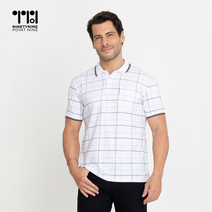 99.9 Checkered Polo Shirt for Men [0917-001] | Lazada PH