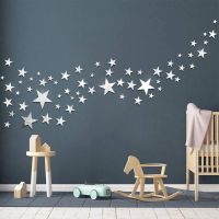 New Star Acrylic Mirror Sticker Decoration Wall DIY 3D Pentagram Sticker Living Room Bedroom Kids Room Decor Wall Stickers  Decals