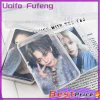 Uaifo 1ชิ้นกล่องใสไอดอล Kpop Alumes เก็บภาพถ่ายบัตรขนาดเล็กกล่องจัดสรรเก็บรวบรวม