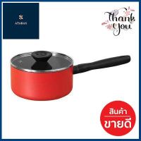 หม้อด้าม พร้อมฝา Saucepan MEYER รุ่น 14201-TE12 ขนาด 18 ซม. สีแดง **คุณภาพดี**