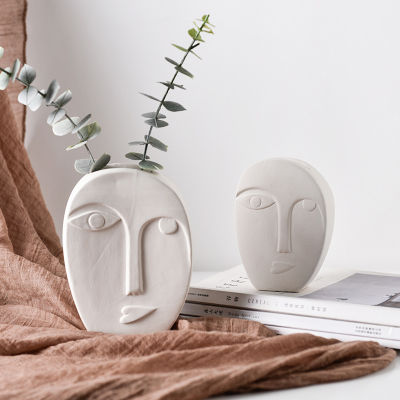 Home Decoration New Nordic Minimalist Handicraft Decoration Living Room Artist Home Decoration Creative Ceramic Face Vase