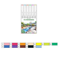 TOUCHFIVE 406080 Coloring Markers for Kid School Supplies Felt-Tip Twin Brush Pen for Drawing Manga Lettering Brush Pens