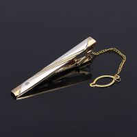 ☍ Luxury Silvery Golden Mens Tie Clip Wedding Necktie Clasp Clip Bowtie Pin Ties Bar Charm Collar Business Man Jewelry Gifts