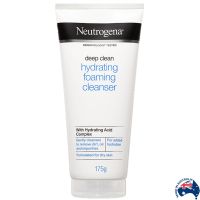 Neutrogena Deep Clean Hydrating Foaming Cleanser 175g ผลิตภัณฑ์ทำความสะอาดผิวหน้ากระจ่างใสสูตรพิเศษสินค้านำเข้าจากออสเตรเลีย