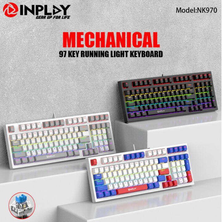 Inplay NK970 Mechanical Keyboard With Blue Switch Running RGB Light