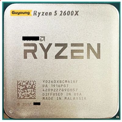 Ryzen 5 R5 2600X 2600X 3.6 GHz ใช้เกมเซน + 0.012หกแกนสิบสองเครื่องประมวลผลซีพียู YD260XBCM6IAF ซ็อกเก็ต AM4