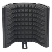 Plastic 3 Panels Isolation Shield Portable and Adjustable Foldable for Condenser Microphone to Reduce Noise Acoustic LO-PS58