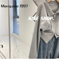 Marquise1997 เสื้อฮู้ด เสื้อแขนยาวอบอุ่น หลวมและสบาย วินเทจ น่ารัก ชิค สบายๆ WWY2393GOD 39Z230928