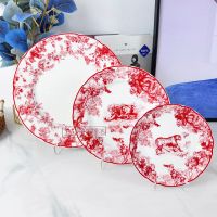 [Hot On Sale] Nordic Ceramic Dinner Plate Round Salad Sweet Steak Tableware Pastry Bread Fruit Dinner Plate Kitchen Home Decoration Gift