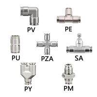 PY PZA PM PU PV PE SA 304 Stainless Steel Pneumatic Quick Release Connector 4 6 8 10 12 14 16MM Hose Air Pipe Push-In Connector Hand Tool Parts Access