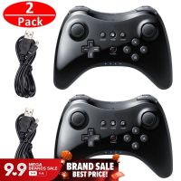 Fy Wireless CLASSIC Pro Controller จอยสติ๊ก Gamepad สำหรับ Nintendo Wii U Pro ด้วยสาย USB แพคเกจ: 1