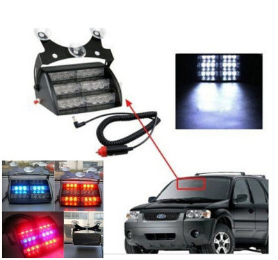 18-LED Flashing Strobe Lamps Bulbs Red Blue Yellow car Vehicle Auto Truck Warning Light Emergency 3 Flash Modes Warn Lights