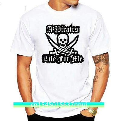 Pirates Life For Me Mens Printed Skull Crossbones Vintage Style T Shirt Tees Tshirts