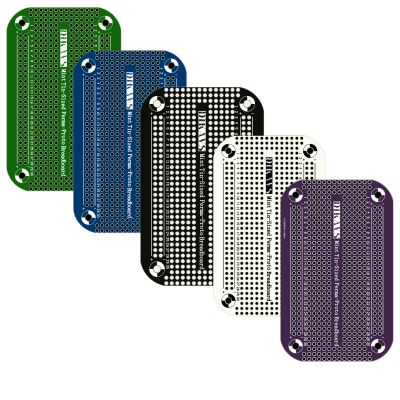 【YF】✿  Mint Tin Sized Sided Prototype PCB Board Solder-able Breadboard for (5Pack Multicolor)
