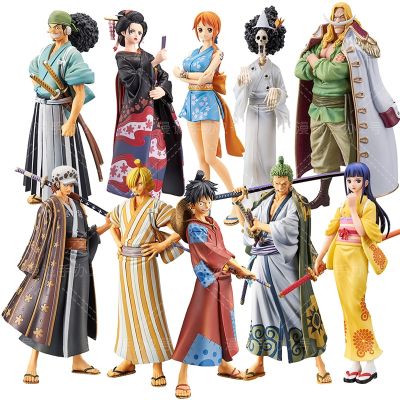 18cm One Piece Anime Figure Luffy Zoro Chopper Nami Action Figure Land of Wano Toys for Kids Gift Collectible Model Ornaments