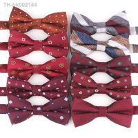 ✐☒ Wedding Bowtie Red Woven Bow tie For Women Men Butterfly Ladies Bow knot Adult Striped Bow Ties Cravats Groomsmen Bowties