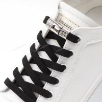 【HOT】☎∈☇ Locks Shoelaces ties 8MM Width Flat Elastic Laces Sneakers Kids Adult No Tie Shoe laces Shoes Accessories