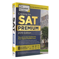 Cracking the SAT Premium Edition with 8 practice tests 2019 English original American academic ability assessment test problem solving exercises, including authentic test questions