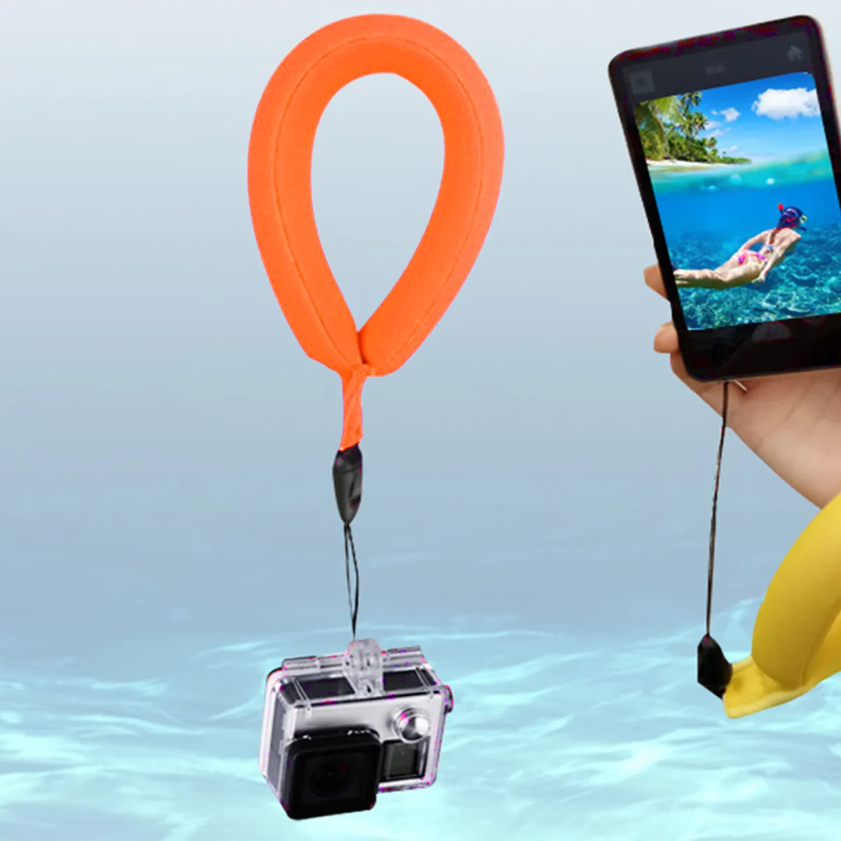 waterproof camera floating wrist strap