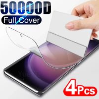 ❈☍✌ 4Pcs Full Cover Screen Protector For Samsung Galaxy S10 S20 S9 S21 S22 S23 Plus Ultra FE Note 20 8 9 10 Hydrogel Film