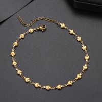 2022 Stainless Steel Fashion New Chain Heart Anklets Barefoot Gold Color Anklet For Women Jewelry Party Friends Gifts NEW Summer