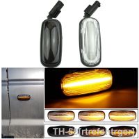 ⊙❒✶ 2Pcs Dynamic LED Side Repeater Indicator Light Fit Land Rover Discovery Defender Smoked Black Leaf Lamp Side Lamp Turn Lamp