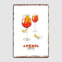 Aperol Spritz โปสเตอร์เมทัลมีคราบของตกแต่งผนังห้องครัวผนังถ้ำโปสเตอร์ดีบุกส่วนบุคคล0707