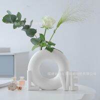 Ins style advanced ceramic vase household decoration personality LOVE vase