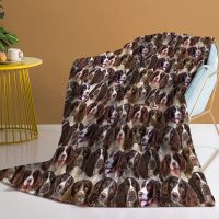 【CW】❇✜  Doberman Blanket for Dog Print Fleece Couch Sofa Bed Room