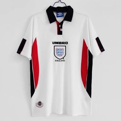 เสื้อกีฬาแขนสั้น ลายทีมชาติฟุตบอล England 1998 season คุณภาพสูง ไซซ์ S-XXL