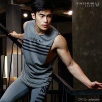 CV703 (heather max cool)เสื้อกล้าม AWESOME SPORT