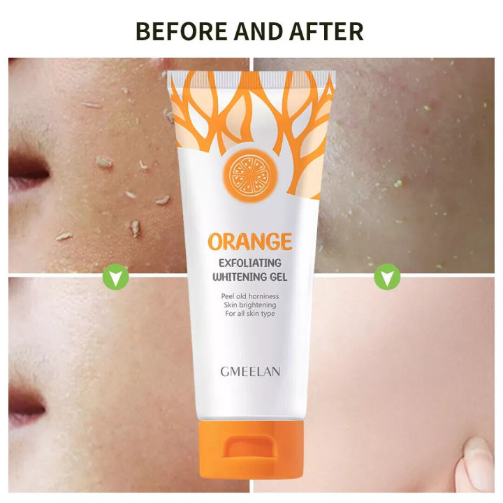 gmeelan-เจลขัดผิวหน้าและผิวกาย-orange-whitening-exfoliating-gel-50g