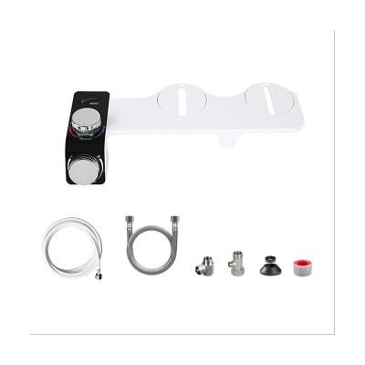 Bidet Attachment for Toilet ,Cold &amp; Hot Dual Nozzle Water Bidet Attachment Kit Plastic+Metal , 1-2 Asia