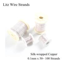 【New-store】 CRAZY DEAL mall 0.1X50 0.1X60 0.1X64 0.1X70 0.1X80 0.1X90 0.1X100 Litz ลวด Strand เคลือบทองแดง Litz เส้นเสาอากาศ0.1มม. 0.1