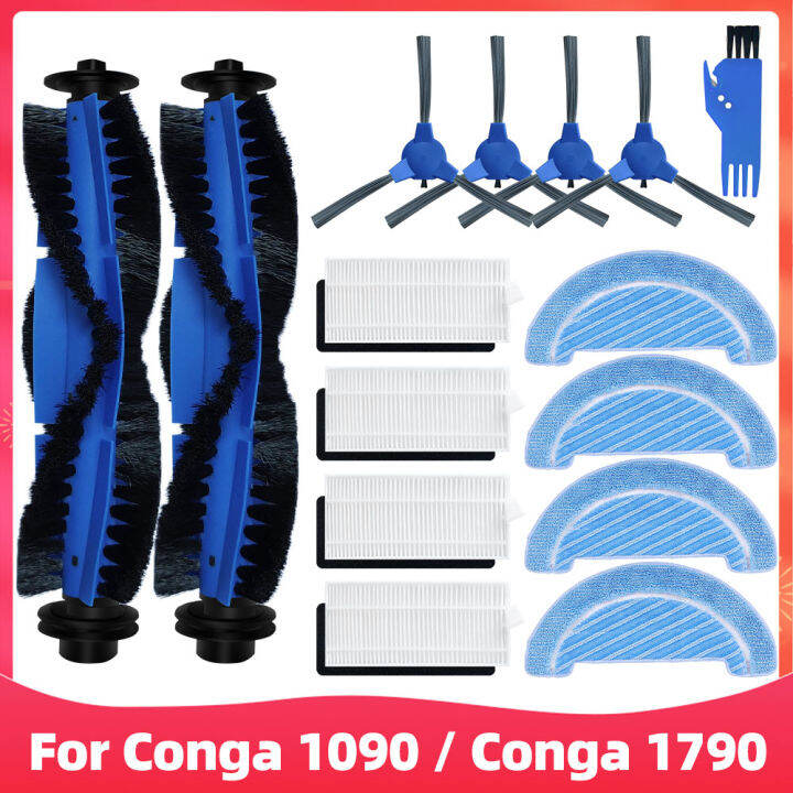 สำหรับ-cecotec-conga-1090-1790หุ่นยนต์ดูดฝุ่นไทเทเนียมอัลตร้าอุปกรณ์อะไหล่เปลี่ยนแปรงด้านหลักตัวกรอง-hepa-ไม้ถูพื้นเศษผ้า