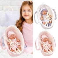 Reborn Doll for Kids Children Limbs Movable Soothing Reborn Doll 12 Inches Collectible Toys with Sleeping Basket Funny Rebirth Doll for Boys &amp; Girls Holiday Gift pretty well