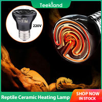 Teekland Lampu Pemanas เซรามิกสำหรับสัตว์เลี้ยง E27,กล่องอุ่นสัตว์เลื้อยคลานหลอดความร้อน25W 50W 75W 100W