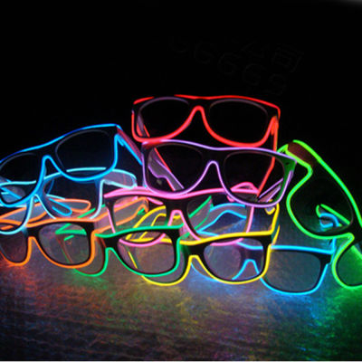 LED Glow Sunglass Glasses Fashion Neon led night Light Up Glow Rave Costume Party Bright SunGlasses Easter Party Supplies lamp