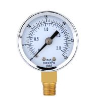 Pressure Gauge - 0 ~ 30 psi 0 ~ 2 bar Mini Dial gauge compressor meters hydraulic pressure gauge Gage double scale Black