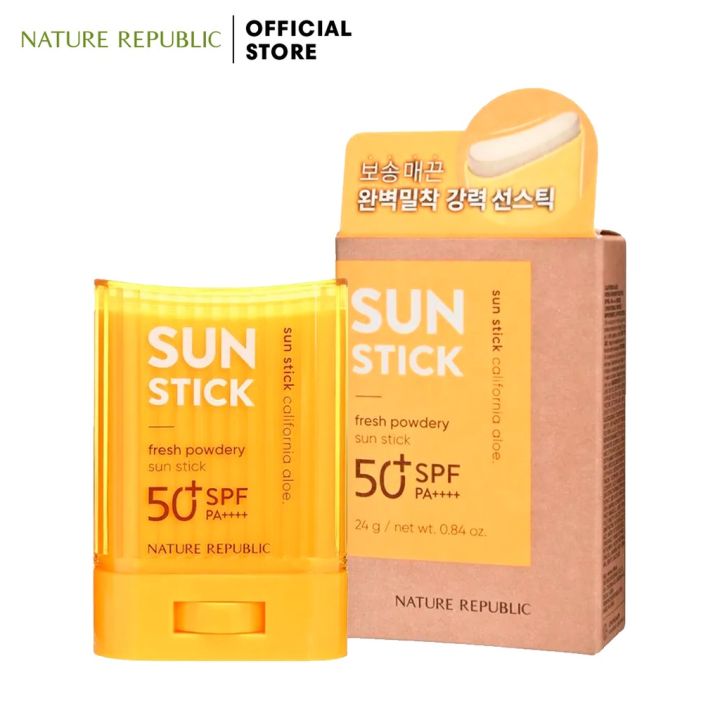 NATURE REPUBLIC CALIFORNIA ALOE FRESH POWDERY SUN STICK SPF50+PA ...