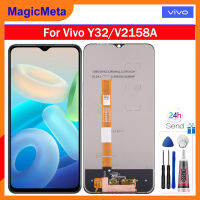 MagicMeta 6.51 "ของแท้สำหรับ VIVO Y32จอ LCD ประกอบดิจิไทเซอร์จอสำรองสัมผัสหน้าจอ LCD V2158A สำหรับ Vivo Y32 LCD