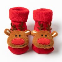 ☼  Christmas Baby Socks Baby Boys Girls Spring Autumn Winter Anti Slip Socks Infant Newborn Soft Cotton Floor Sock Cartoon Shoes