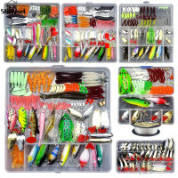 Studyset IN stock Fishing Lures Set Minnow Frog Spoon Soft Bait Fishhook Set Fishing Tackle Accessories For Freshwater Seawater