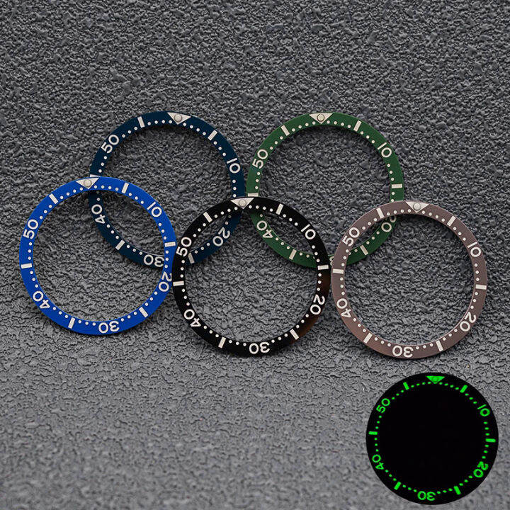 Lot De 4 Inserts De Lunette En Céramique Pour Seiko SKX007/009 - Diamètre 38 Mm, Couleur Vert, Neufs