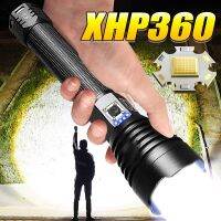 XHP360 Led Flashlight 18650 Rechargeable Torch Zoomable 2000M Tactical Flash Light Powerful Hunting Lantern Waterproof Hand Lamp Rechargeable  Flashli