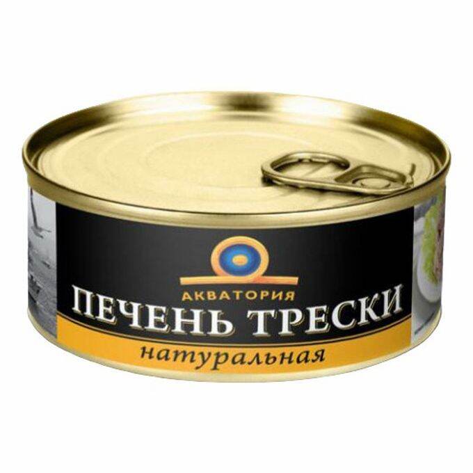 АКВАТОРИЯ Natural Cod Liver 230grams Lazada.co.th